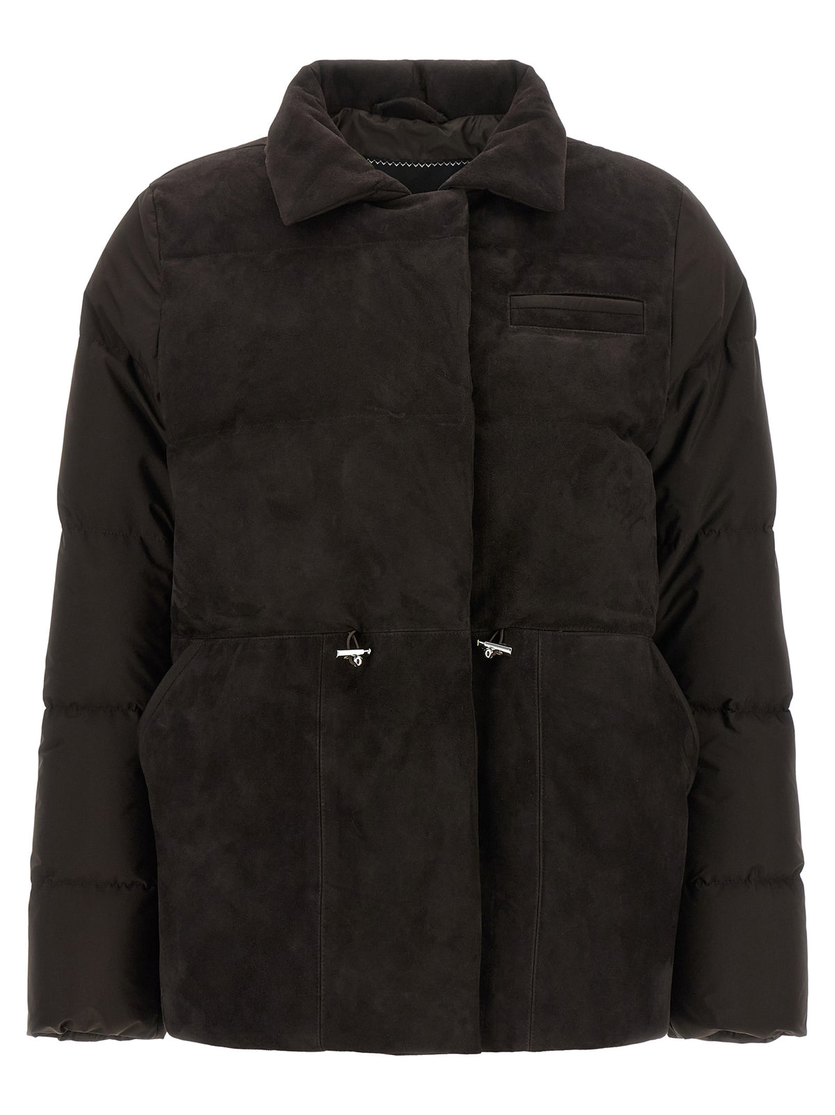 Kiton Brown Polyamide Full-Length Jacket - Luxury Outerwear