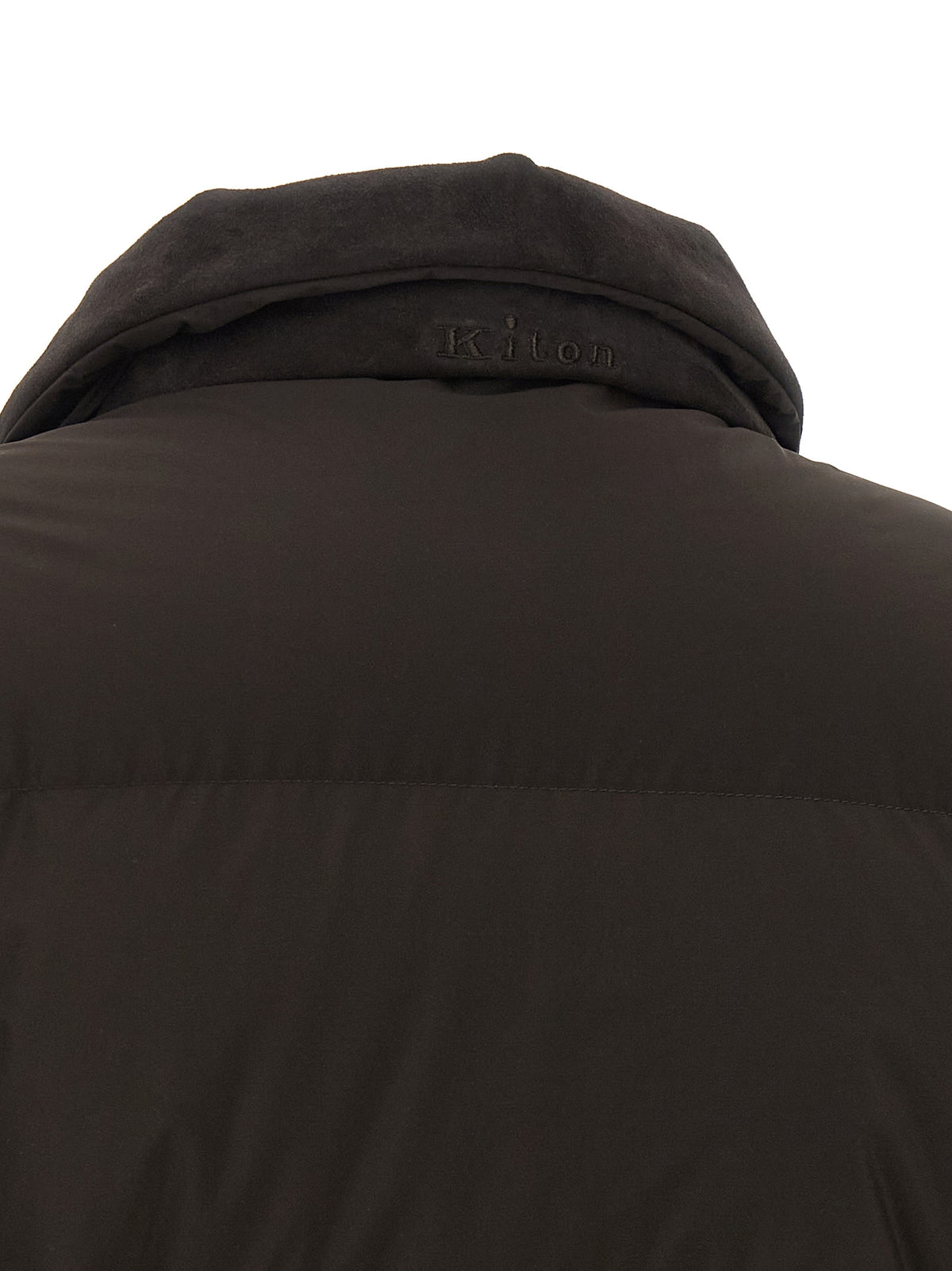 Kiton Brown Polyamide Full-Length Jacket - Timeless Luxury Outerwear