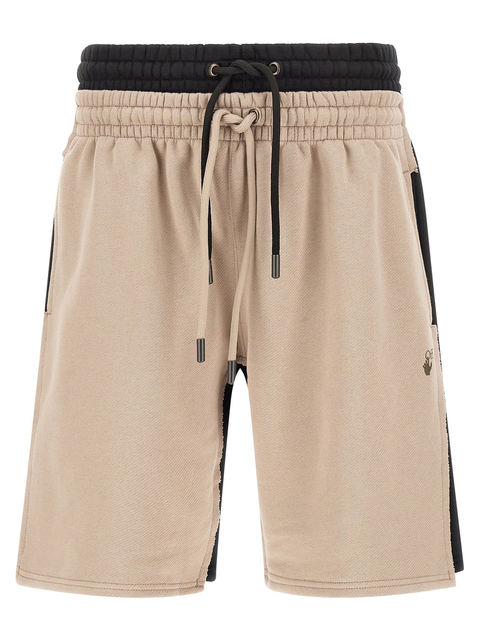 Off-White Multicolor Cotton Bermuda Shorts - Luxe Streetwear Elegance
