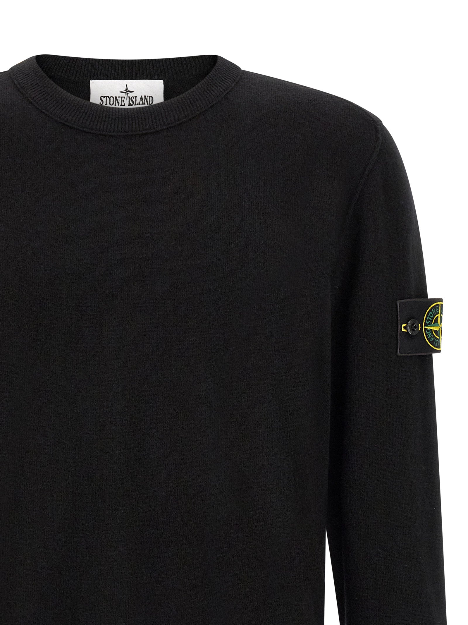 Stone Island Black Virgin Wool Cardigan - Timeless Luxury Knitwear