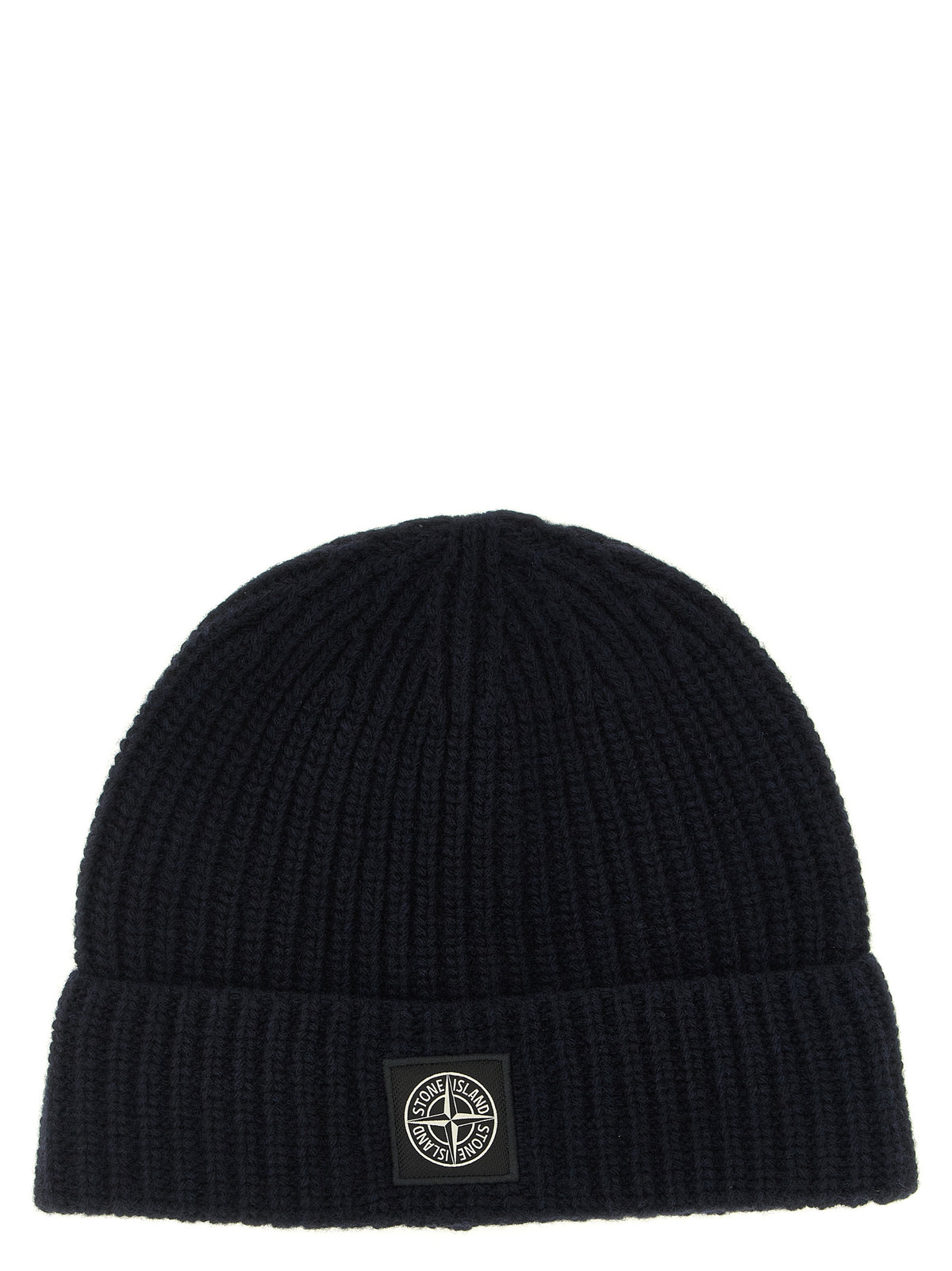 Elevate your winter style with the Stone Island Blue Virgin Wool Beanie, a masterpiece of technical knitwear that embodies sophistication and versatility.