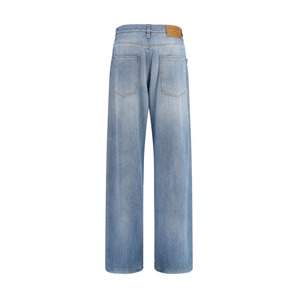Experience the allure of Ermanno Scervino's Blue Cotton Relaxed Fit Jeans, where luxurious craftsmanship meets contemporary elegance, redefining your style with sophistication.