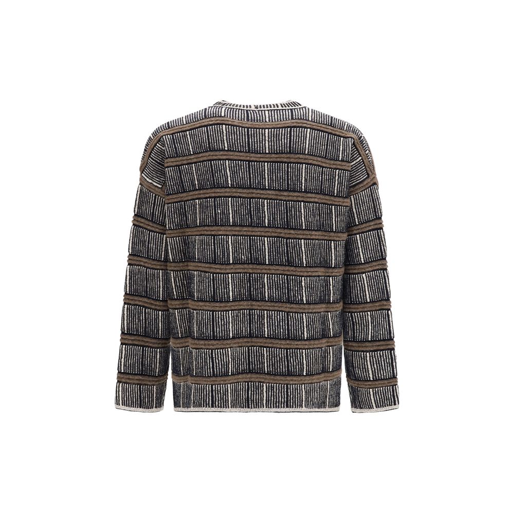 Indulge in the exquisite Giorgio Armani Blue Silk Sweatshirt, a masterful blend of silk and virgin wool, embodying effortless luxury and timeless elegance for discerning tastes.