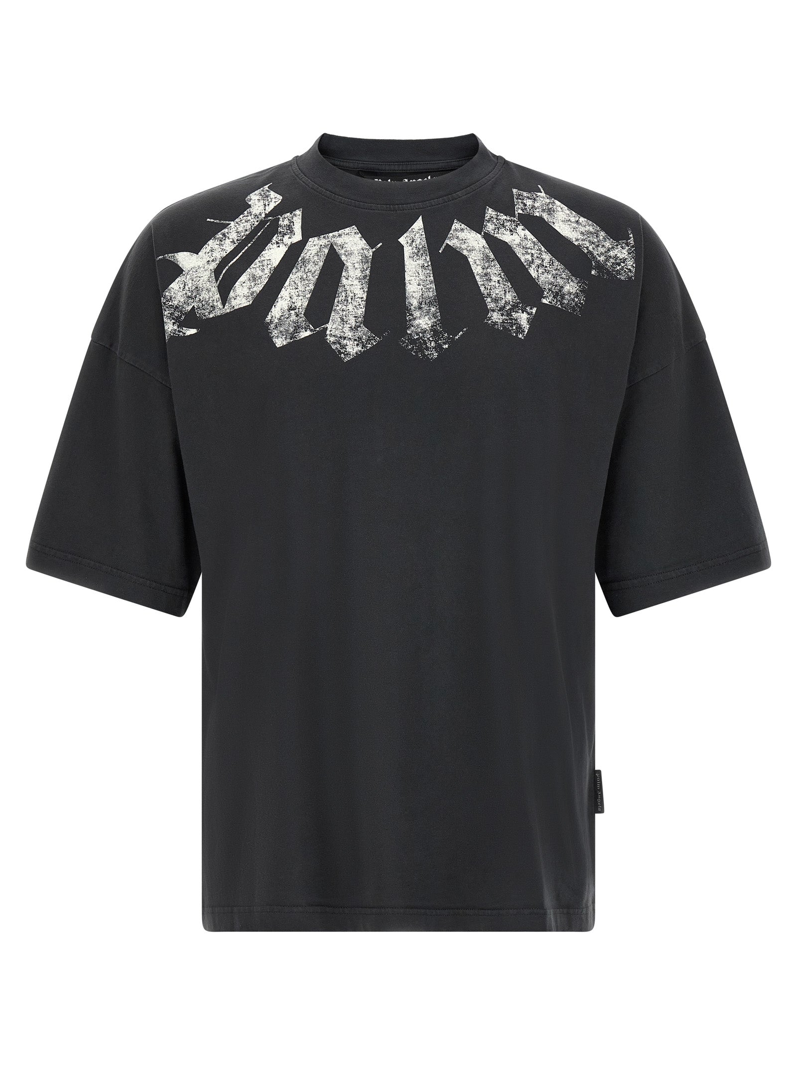Elevate your wardrobe with the Palm Angels Black Cotton T-Shirt, a statement piece crafted from luxurious cotton, embodying bold street style and refined comfort.