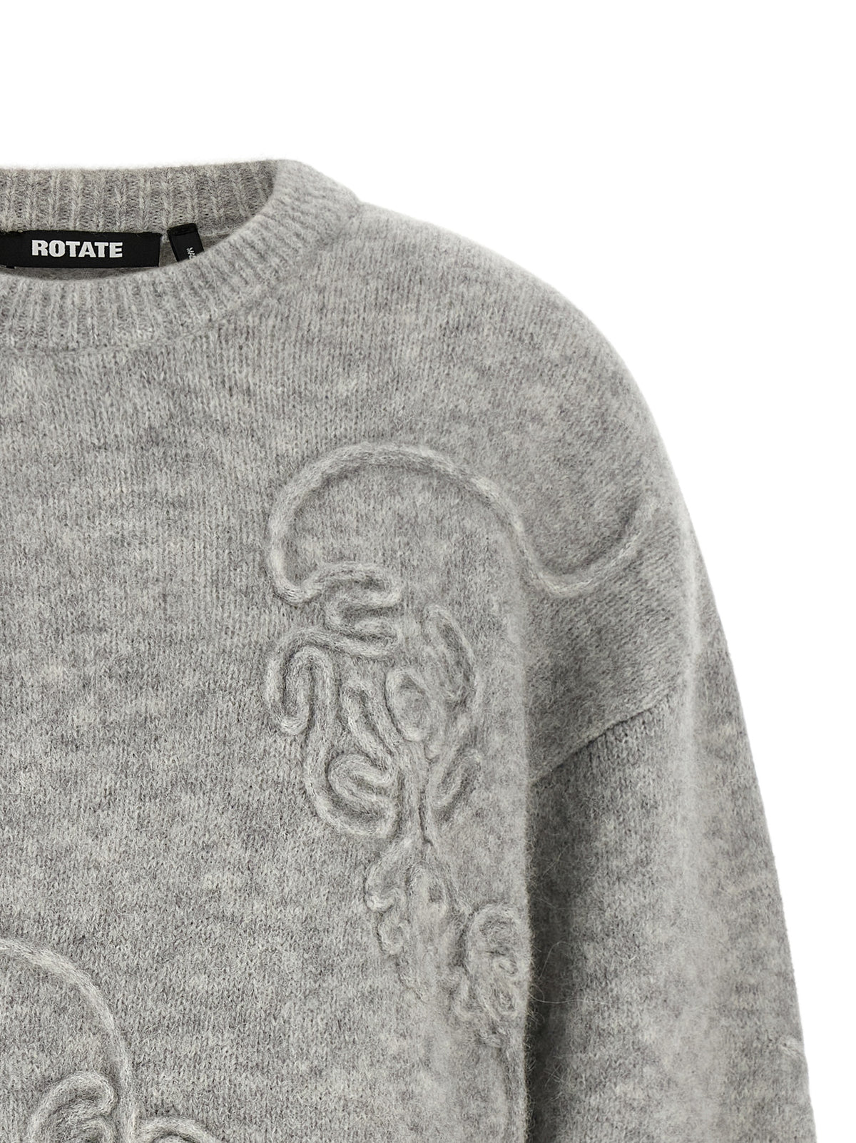 ROTATE BIRGER CHRISTENSEN Gray Wool Cardigan - Luxurious Knitwear