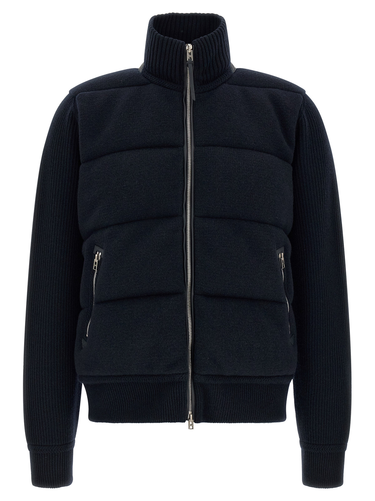 Discover the Tom Ford Blue Virgin Wool Full-Length Jacket, a masterpiece of Italian craftsmanship, blending luxury and sophistication for the discerning individual.