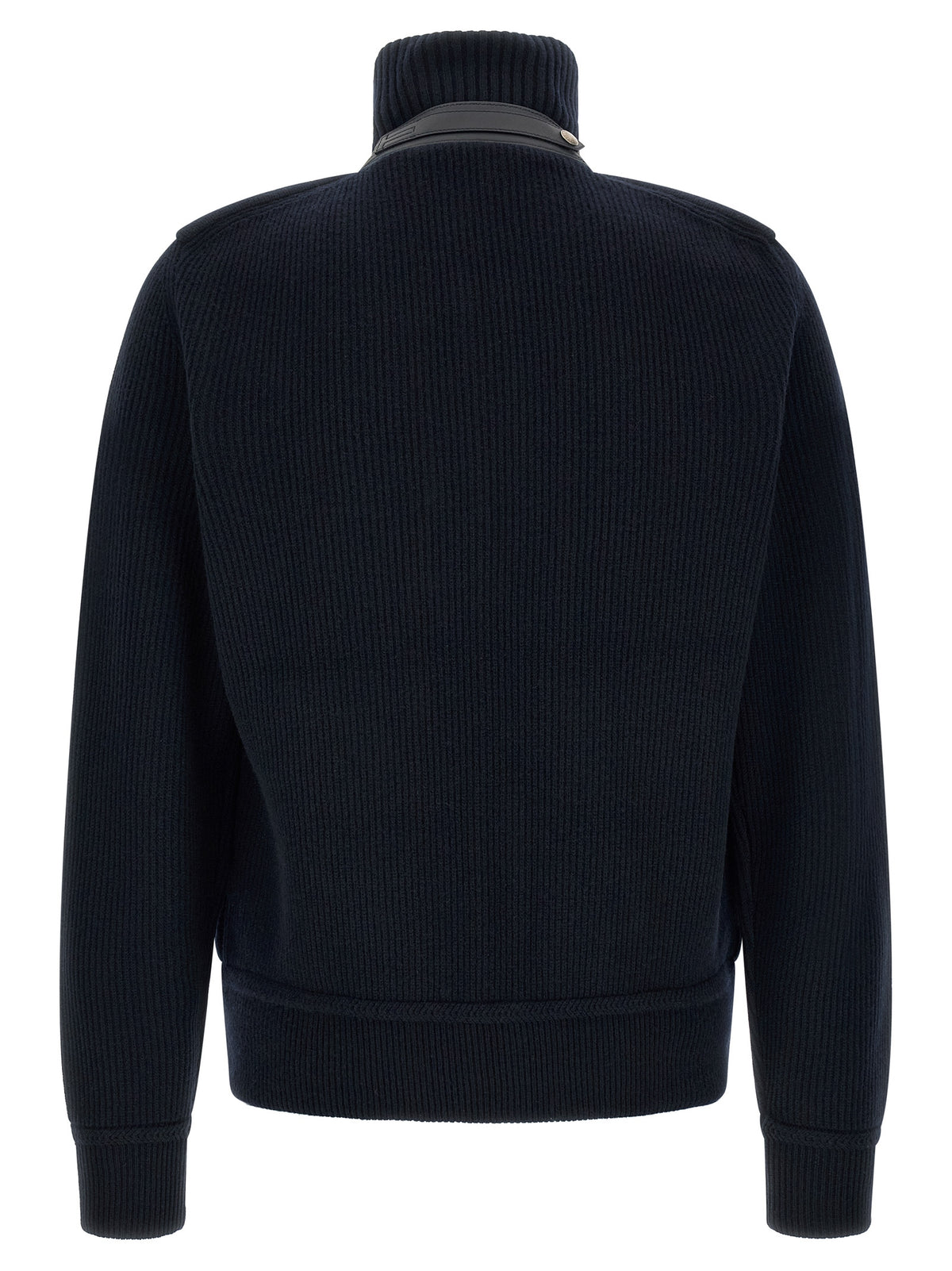 Indulge in the Tom Ford Blue Virgin Wool Full-Length Jacket, a masterpiece of Italian craftsmanship, offering luxurious warmth and timeless elegance for every occasion.