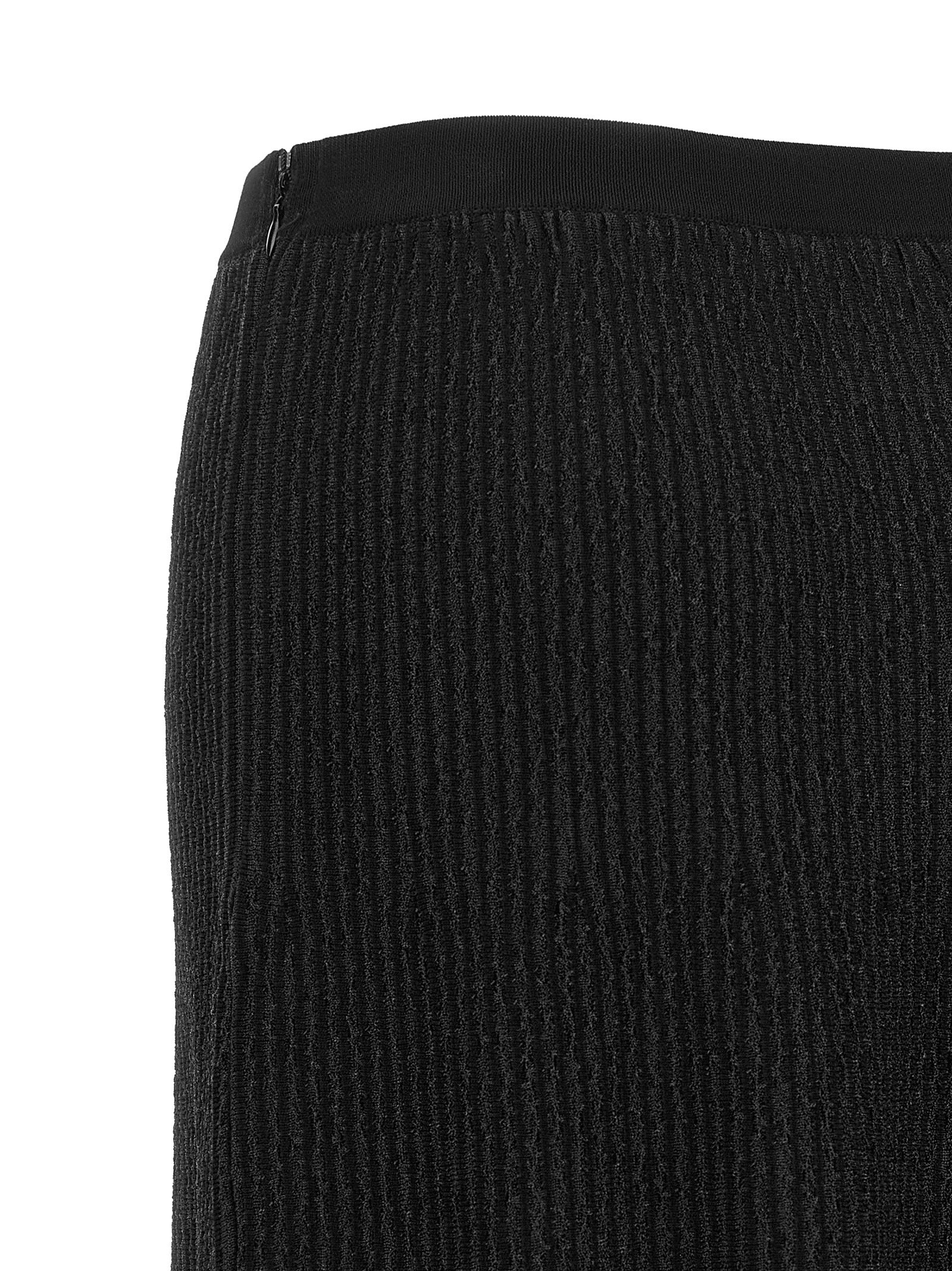Elisabetta Franchi Black Viscose Midi Skirt - Timeless Elegance