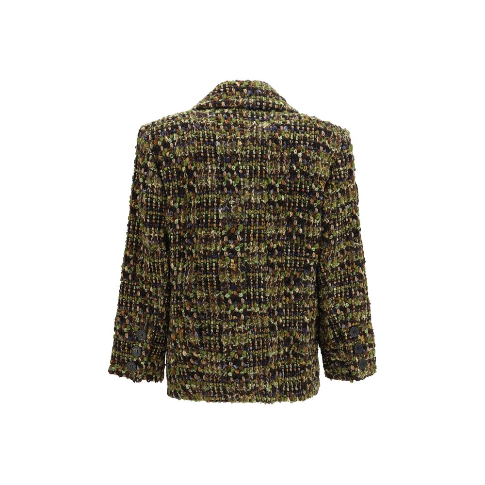 Saint Laurent Multicolor Wool Oves Aries Full-Length Jacket - Luxury Tailored Elegance