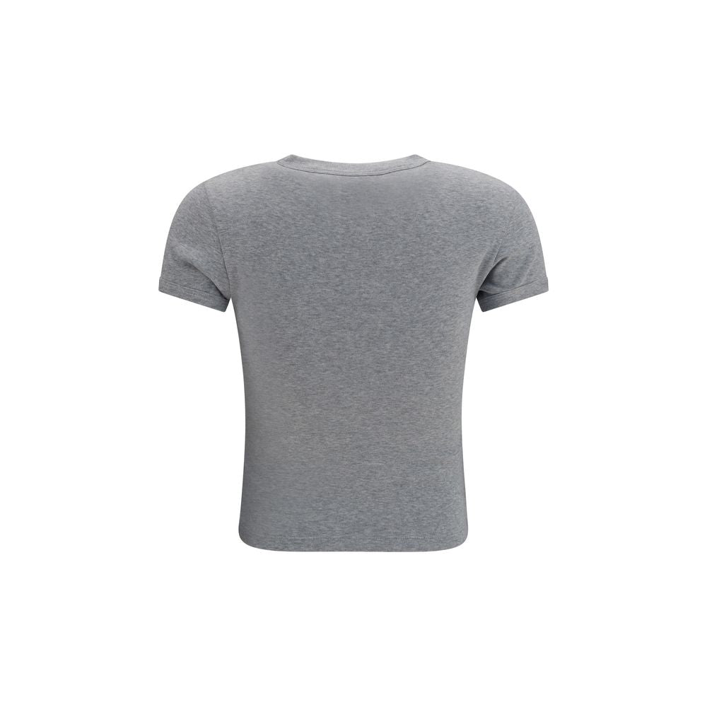 Saint Laurent Gray Cotton T-Shirt - Luxury Redefined in 100% Cotton