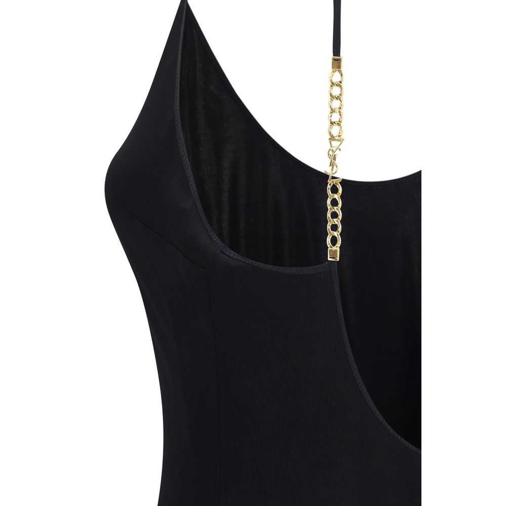 Saint Laurent Black Viscose Casual Dress - Exquisite Elegance