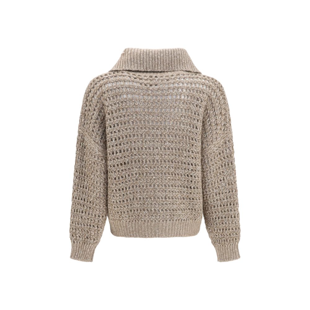 Elevate your wardrobe with the Brunello Cucinelli Gray Cashmere Cardigan, a luxurious blend of 100% Kashmir, embodying sophistication and timeless elegance for every occasion.