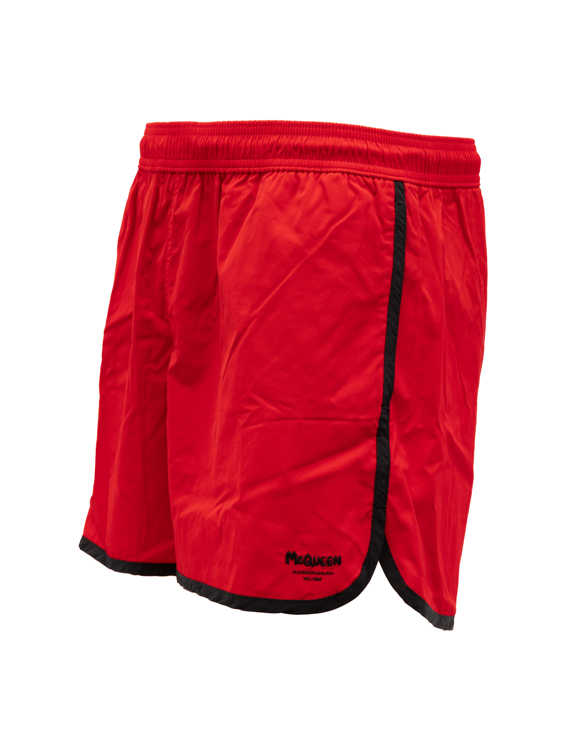 Alexander McQueen Red Polyamide Swim Shorts