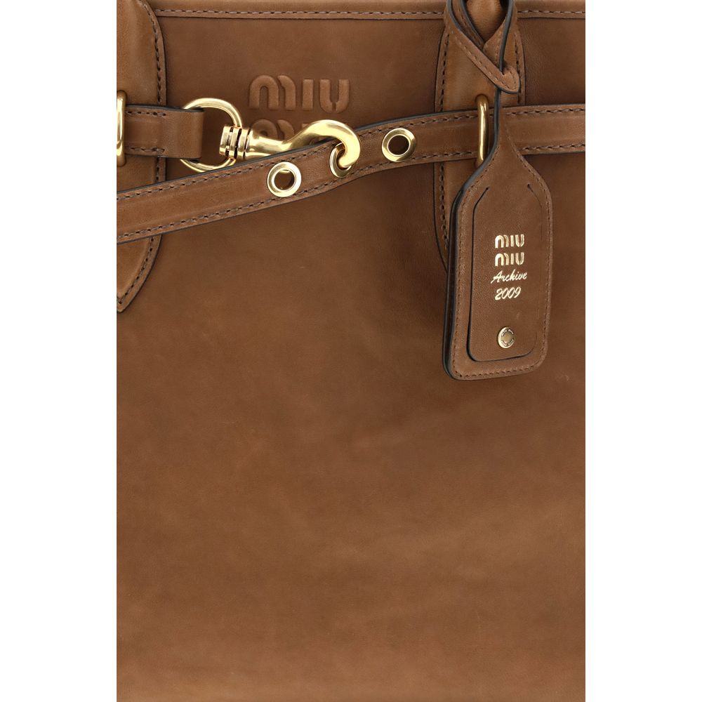 Miu Miu Brown Calf Leather Bos Taurus Shoulder Bag - Luxury Redefined