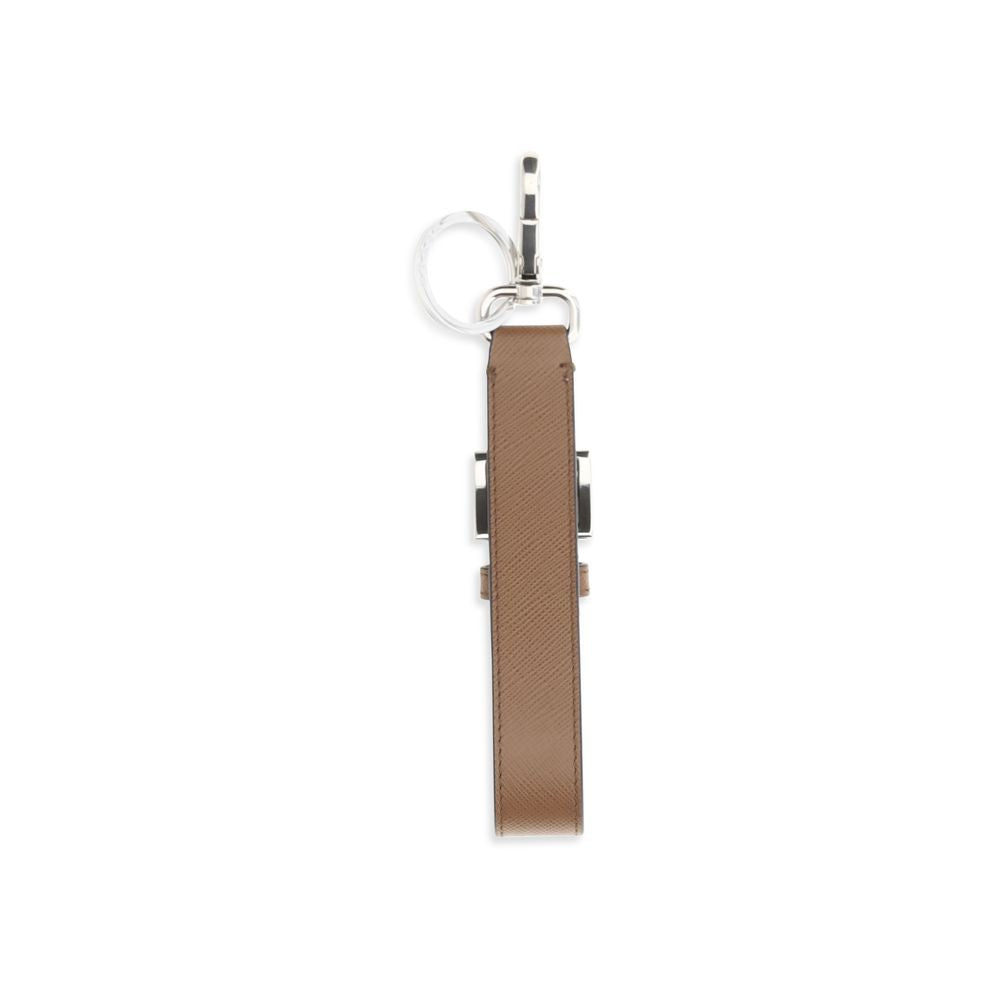 Prada Saffiano Leather Keychain - Timeless Luxury Accessory