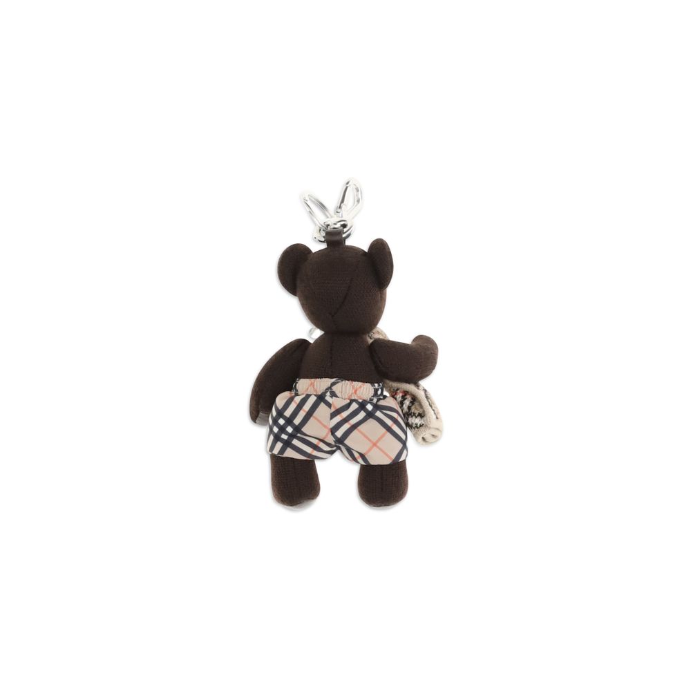 Burberry Thomas Bear Charm Keychain - Luxurious Wool Accessory