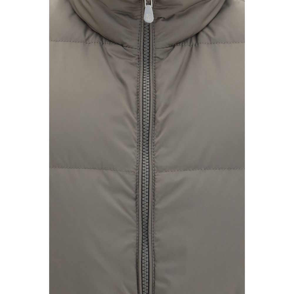 Brunello Cucinelli Gray Sleeveless Jacket - Timeless Luxury Gilet