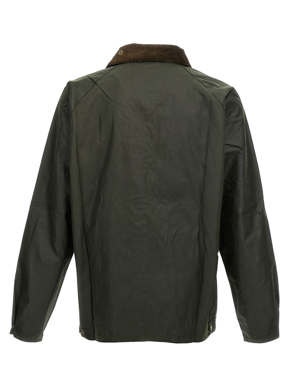 Elevate your outerwear with the Barbour Bicolor Cotton Full-Length Jacket, a masterpiece of craftsmanship in rich green, merging timeless elegance with modern sophistication.