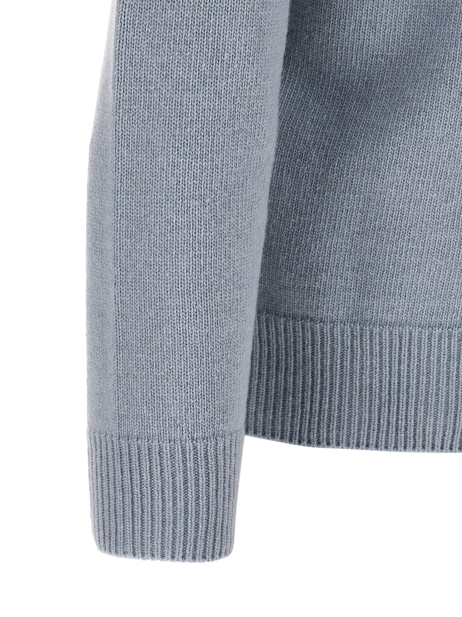Stone Island Blue Virgin Wool Cardigan