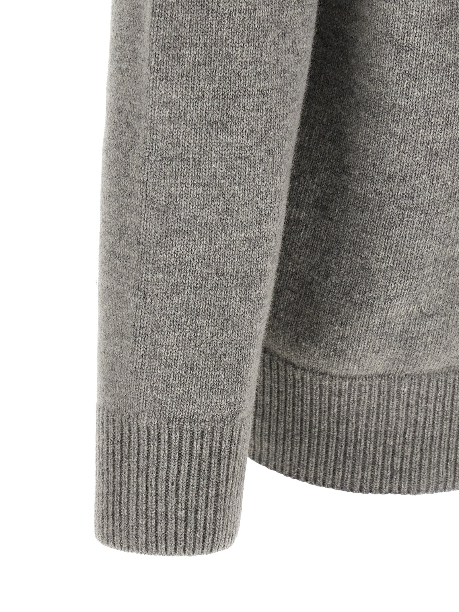 Stone Island Gray Virgin Wool Cardigan