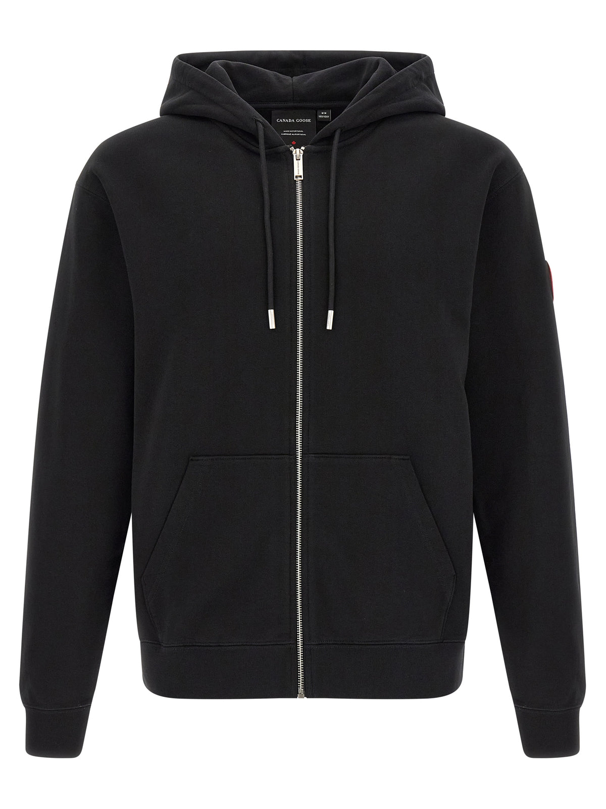 Elevate your wardrobe with the Canada Goose Black Cotton Sweatshirt, a luxurious blend of comfort and sophistication, perfect for the discerning individual.