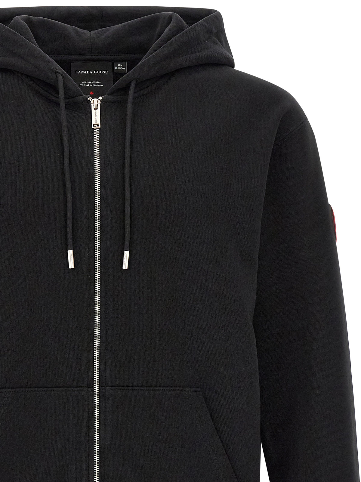 Elevate your wardrobe with the Canada Goose Black Cotton Sweatshirt, a luxurious blend of comfort and sophistication, perfect for the discerning individual.
