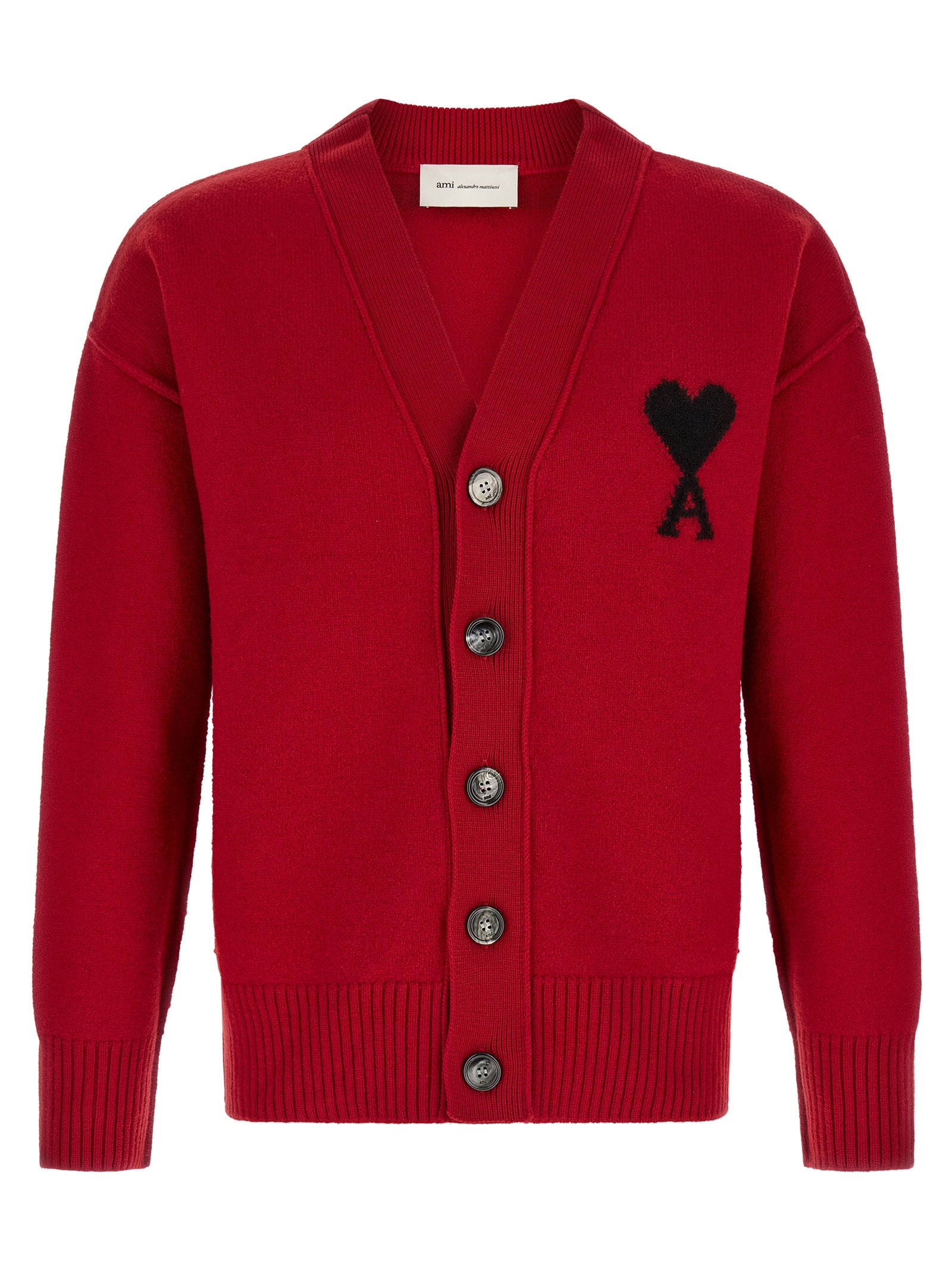 Ami Paris Multicolor Wool Cardigan - Elevate Your Elegance