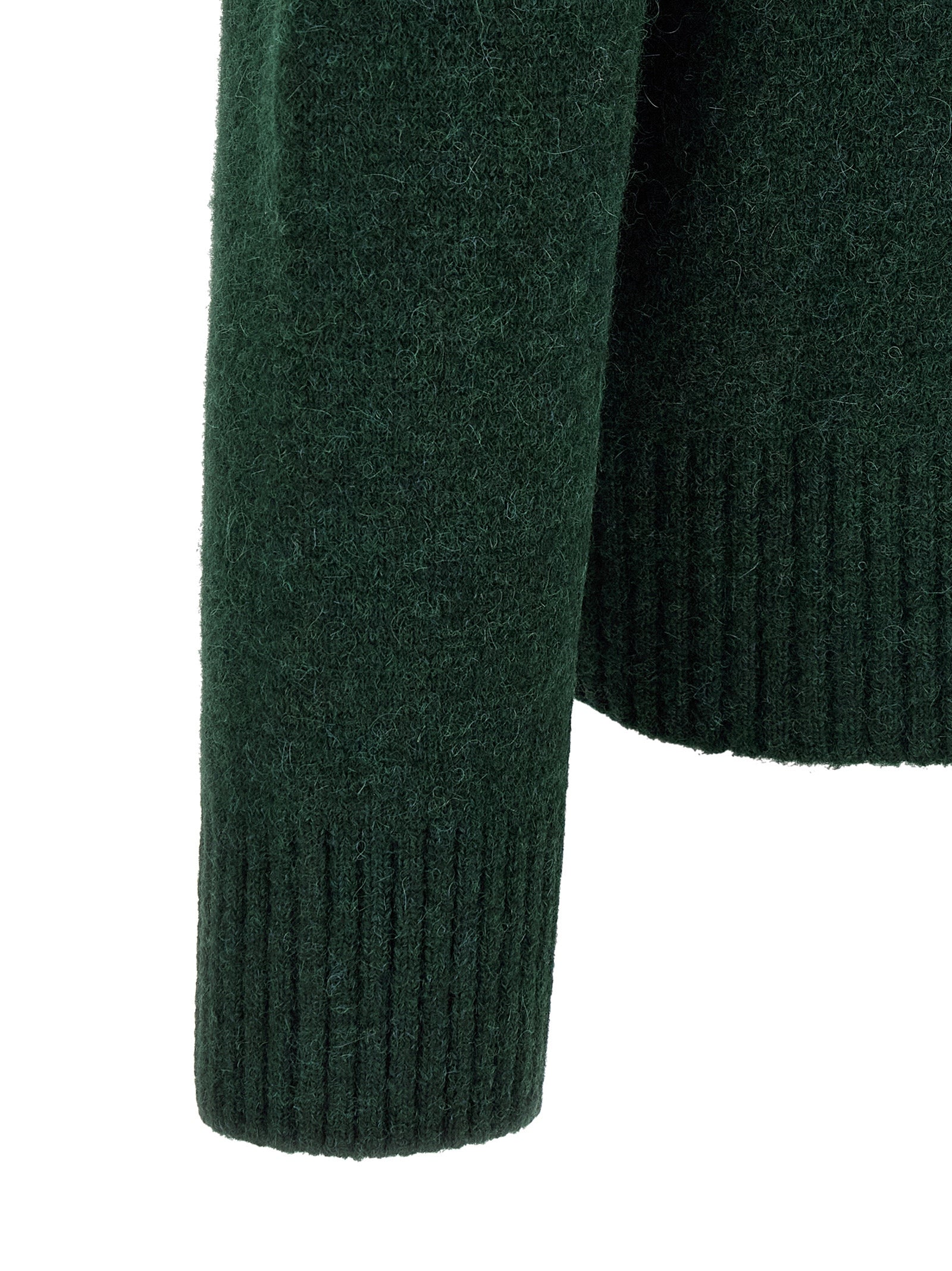 Ami Paris Bicolor Alpaca Leather Cardigan - Luxurious Knitwear
