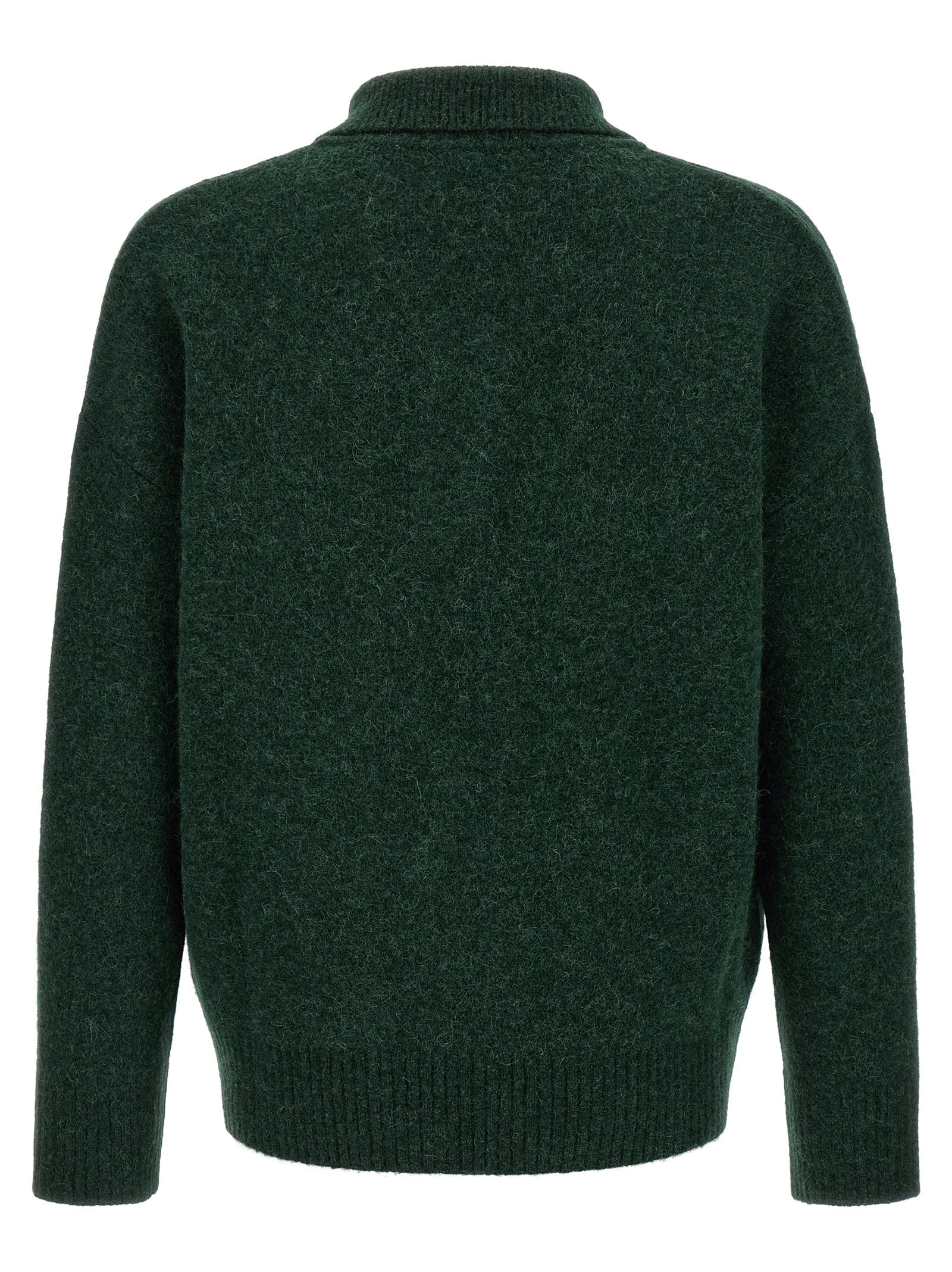 Ami Paris Bicolor Alpaca Leather Polo Shirt - Timeless Luxury