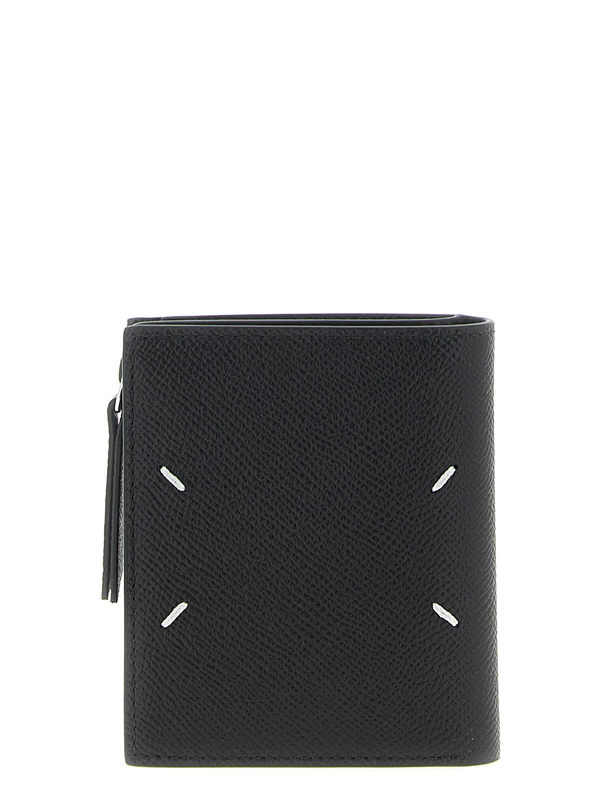 Discover the Maison Margiela Black Calfskin Cardholder, a masterpiece of luxurious craftsmanship and minimalist elegance, perfect for the discerning individual who values sophistication.