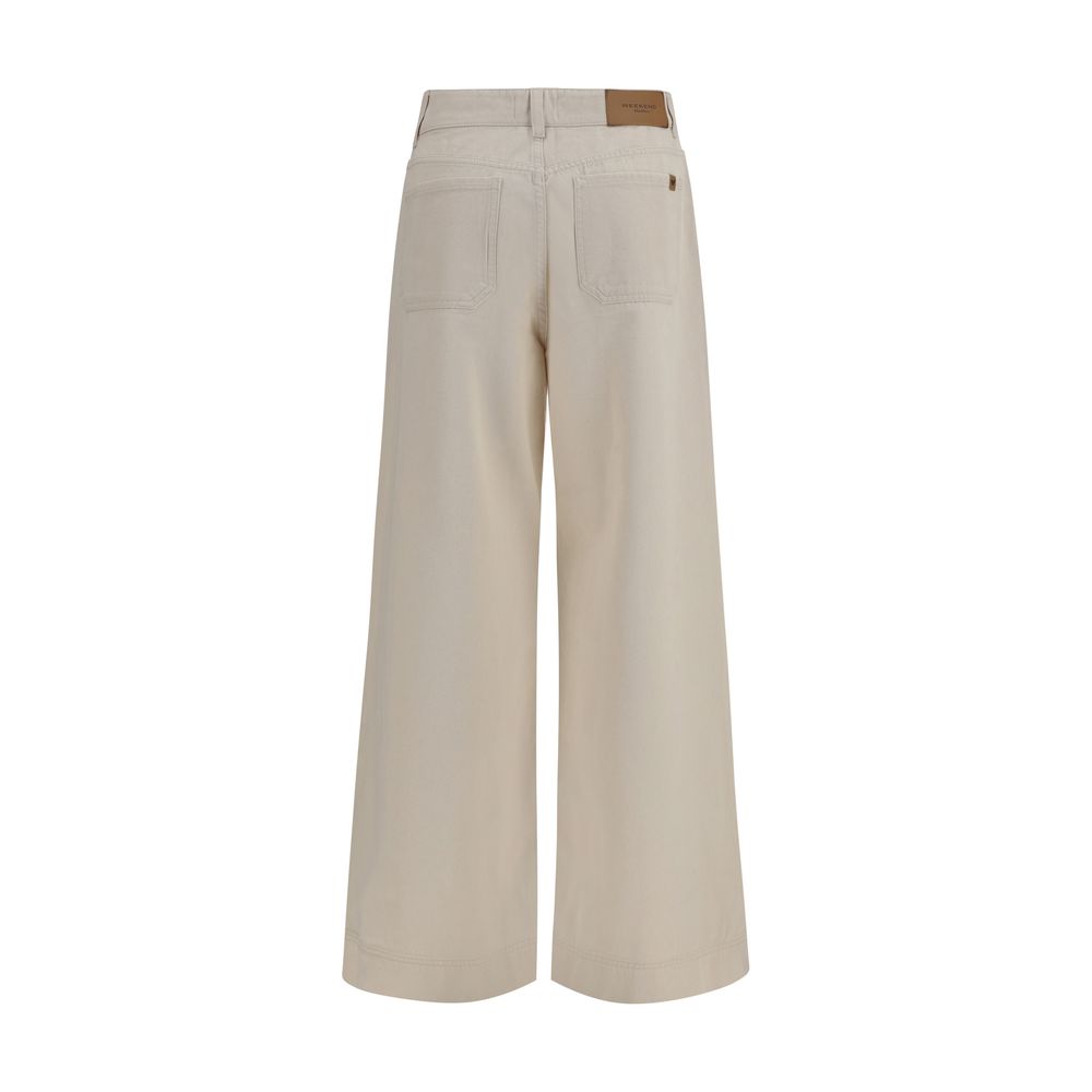 Max Mara Cotton Bull Denim Trousers - Effortless Luxury Style
