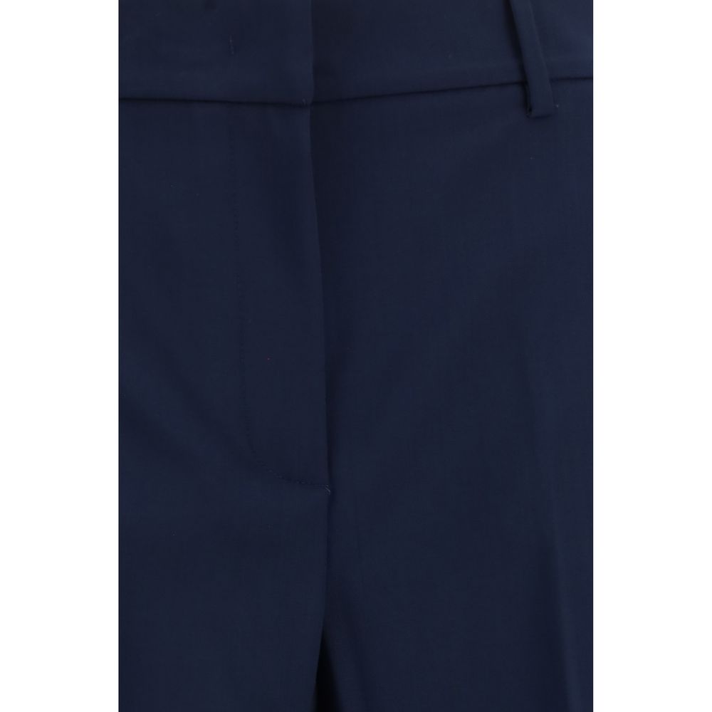 Max Mara Blue Wool Oves Aries Casual Pants - Luxury Elegance