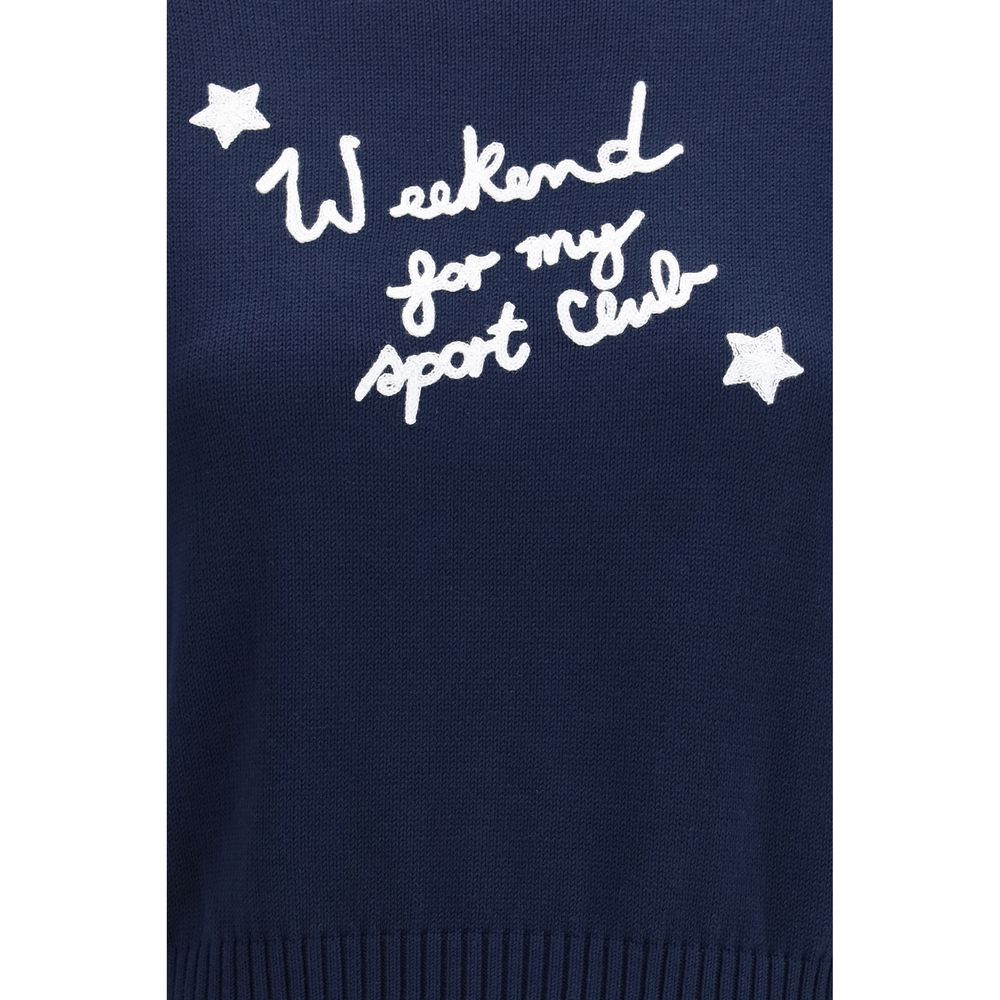 Max Mara Blue Cotton Sweatshirt - Timeless Elegance Redefined