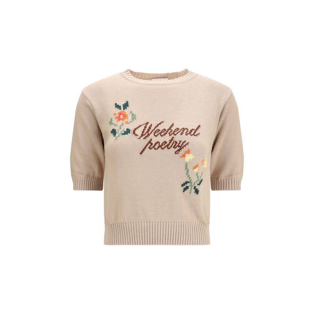Max Mara Beige Cotton Sweatshirt - Timeless Luxury for All