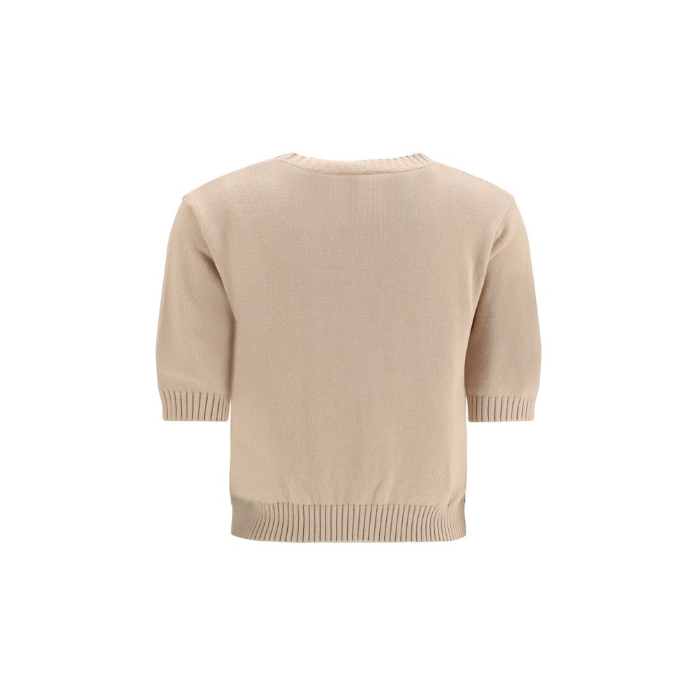 Max Mara Beige Cotton Sweatshirt - Timeless Luxury for All