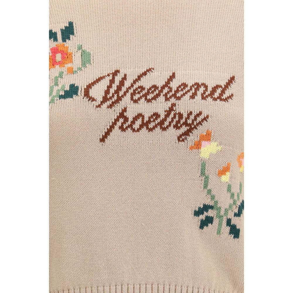 Max Mara Beige Cotton Sweatshirt - Timeless Elegance Redefined