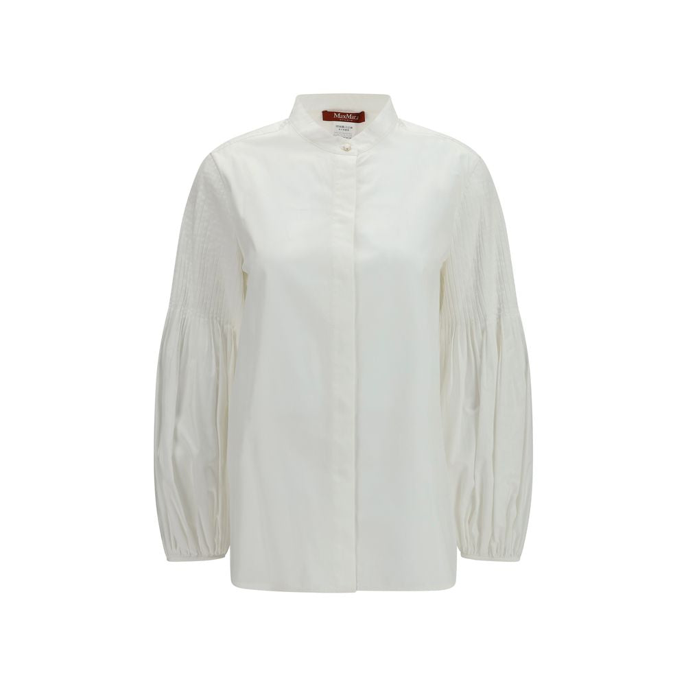 Max Mara White Cotton Blouse - Timeless Elegance for the Discerning