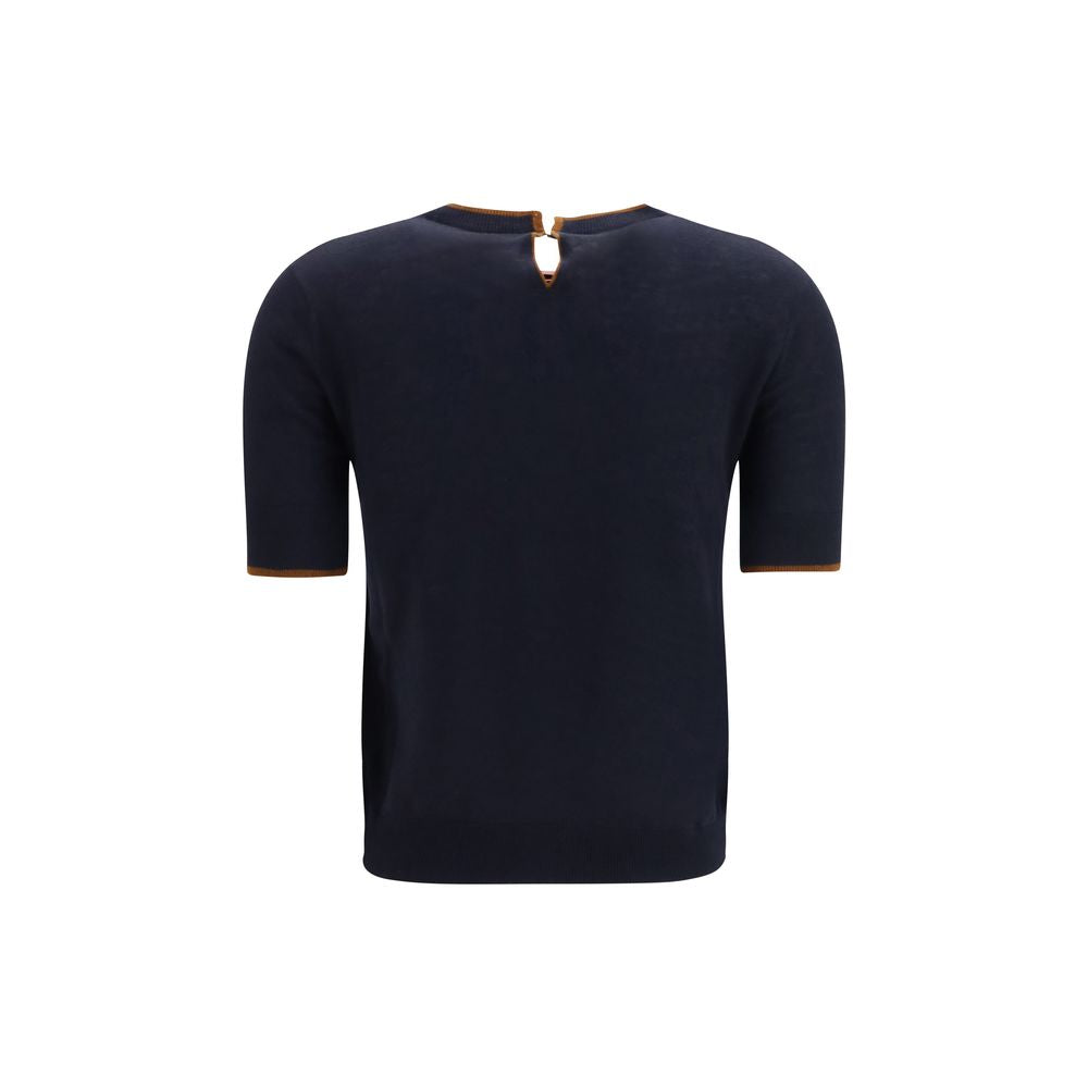 Max Mara Blue Silk T-Shirt - Exquisite Luxury for the Discerning