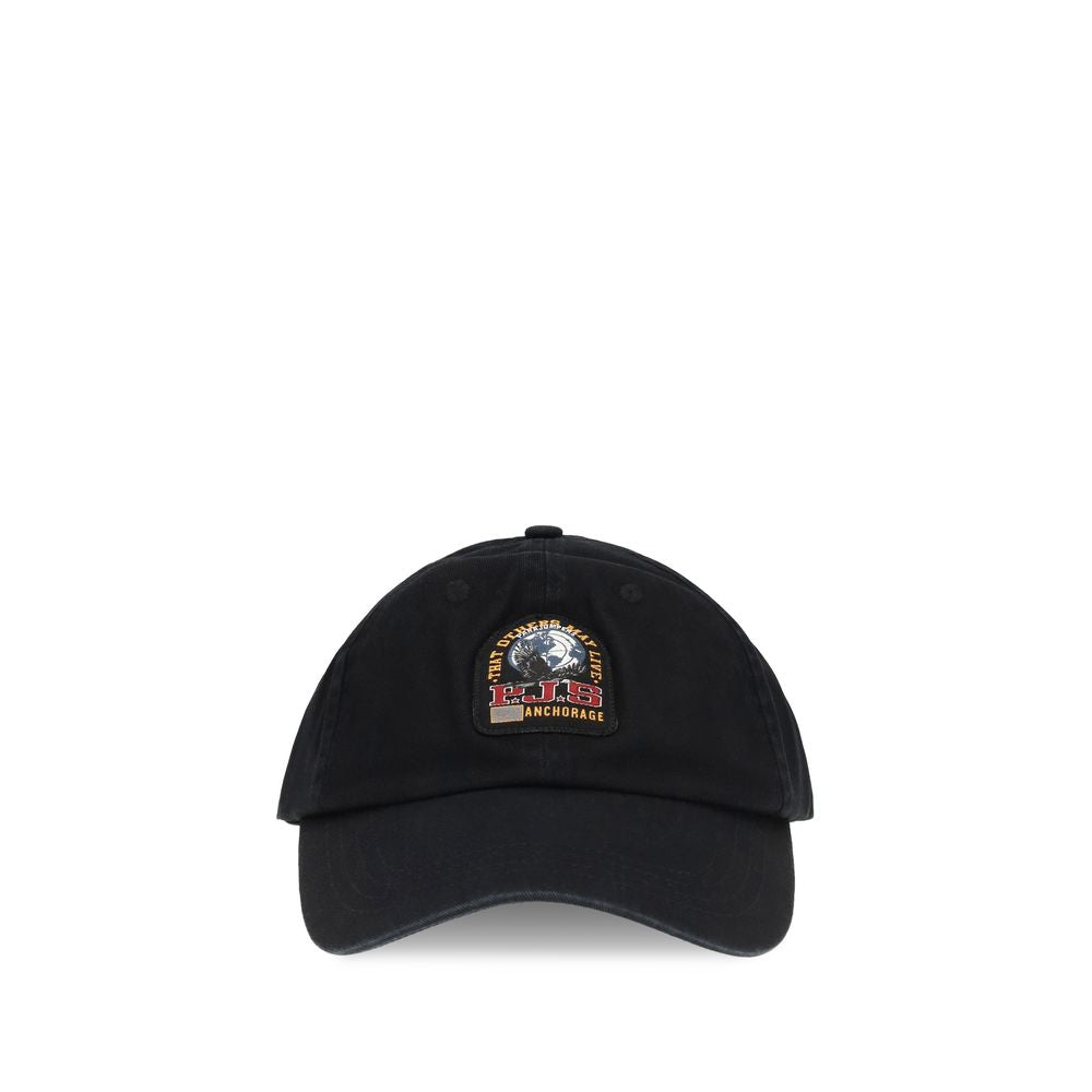 Parajumpers Black Cotton Baseball Cap - Timeless Luxury Accessory