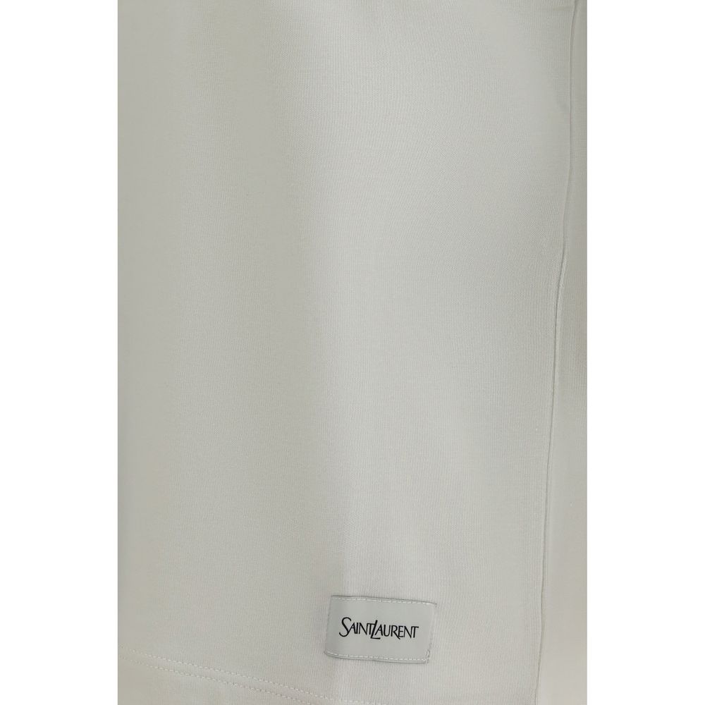 Saint Laurent White Cotton T-Shirt - Timeless Luxury Redefined