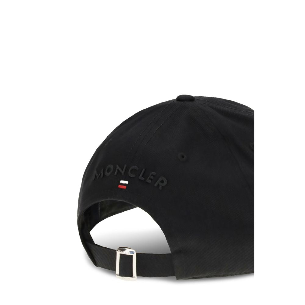 Moncler Black Cotton Cap - Elevate Your Luxe Accessory Game