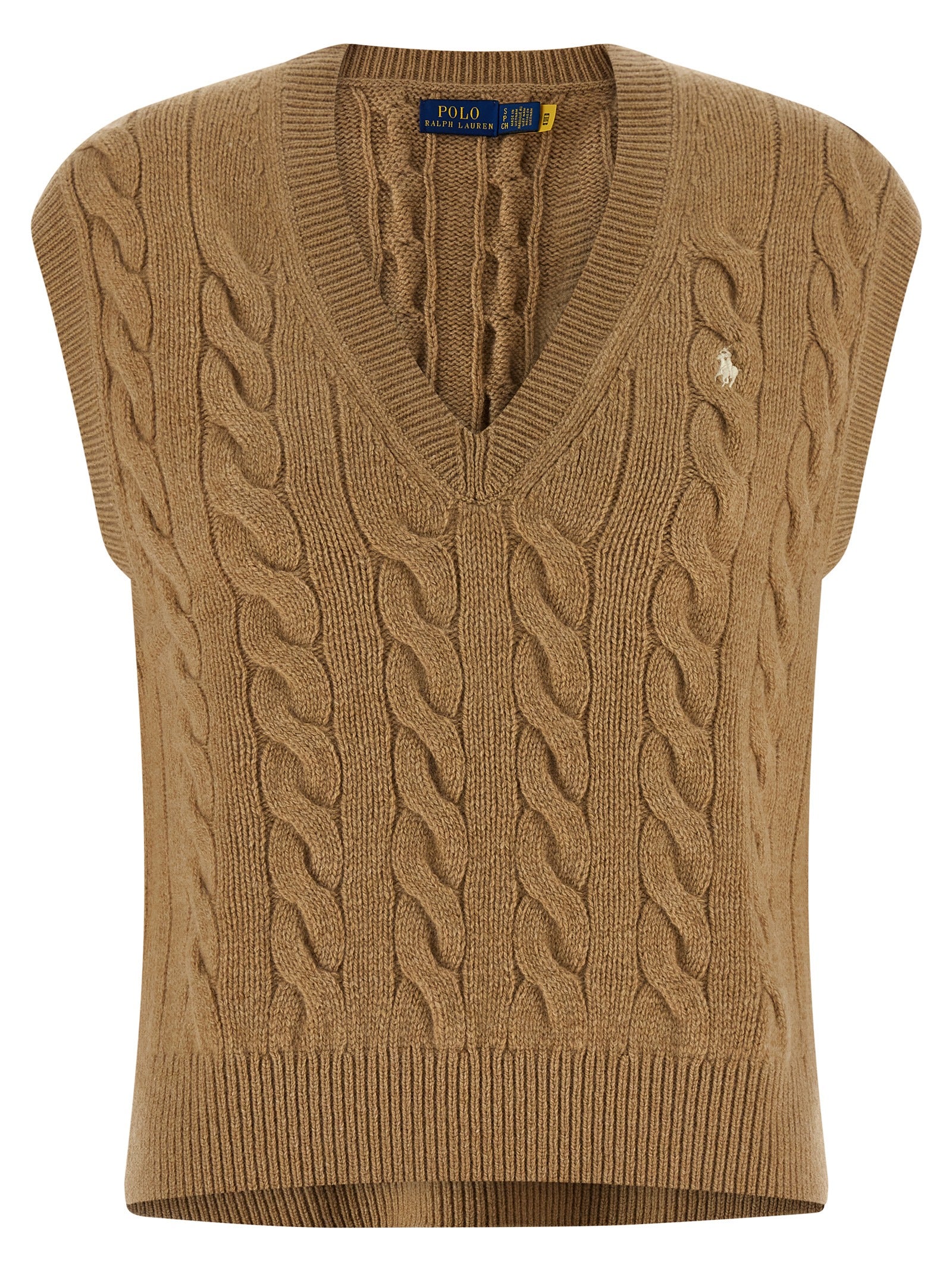 Polo Ralph Lauren Beige Wool Sleeveless Jacket - Timeless Luxury