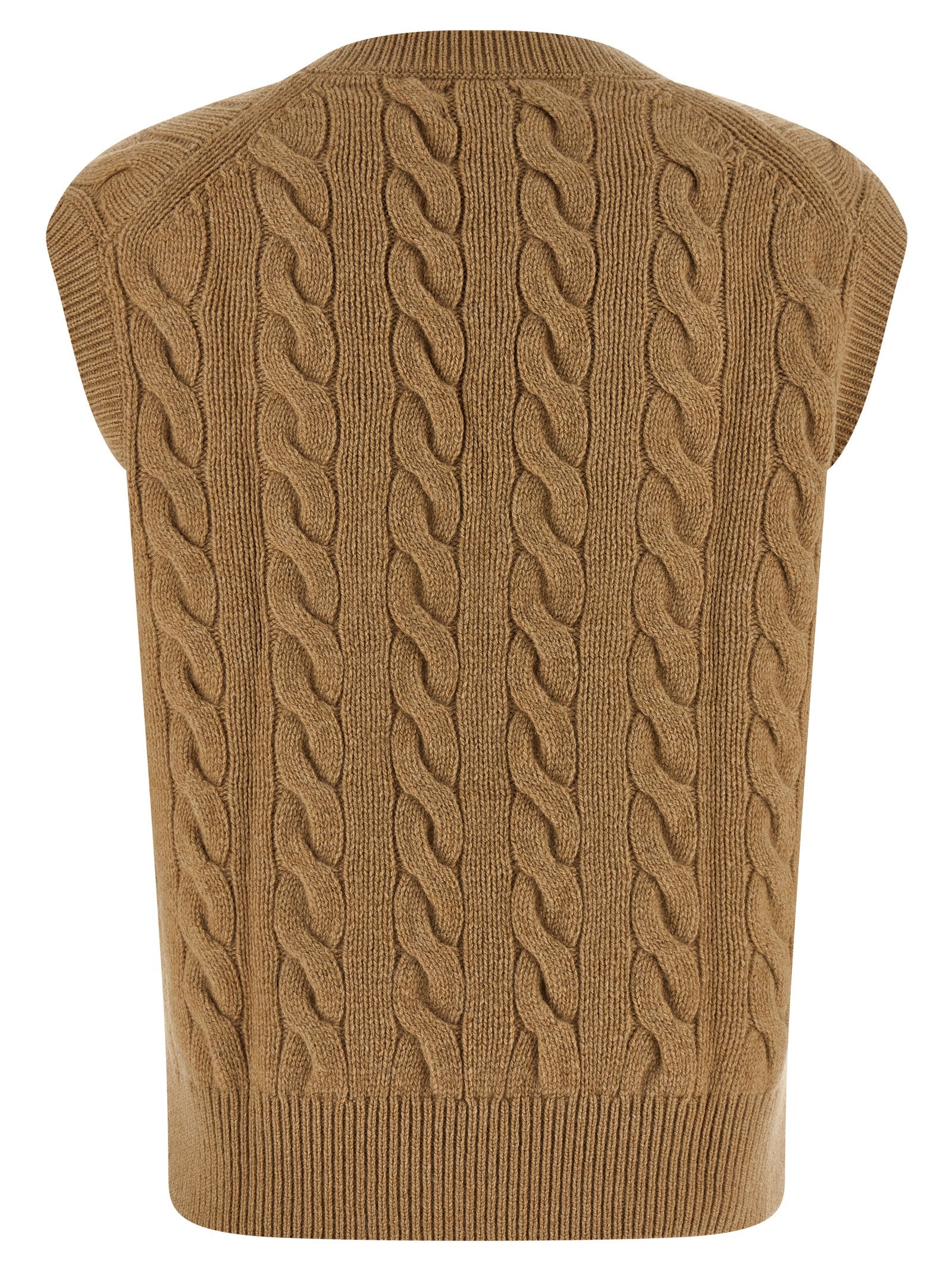 Polo Ralph Lauren Beige Wool Sleeveless Jacket - Timeless Luxury