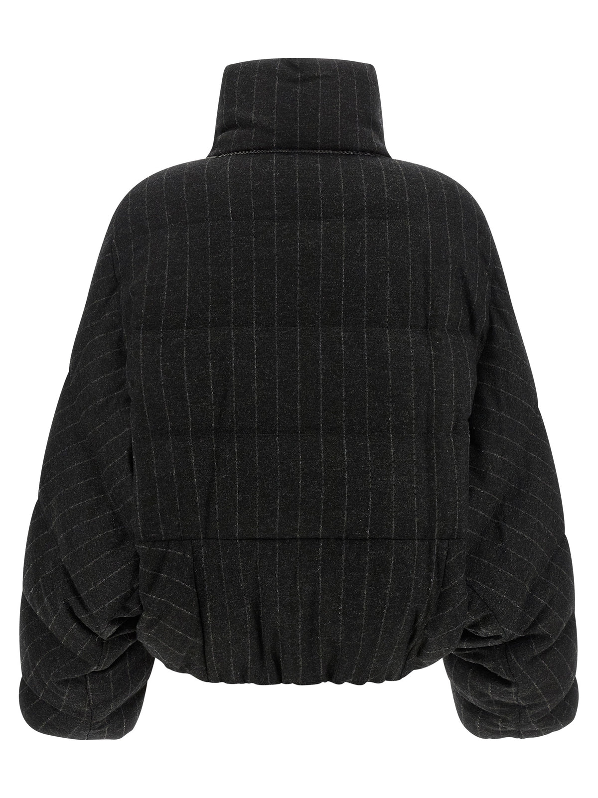 Discover the Brunello Cucinelli Gray Virgin Wool Full-Length Jacket, a masterpiece of luxury and craftsmanship, perfect for those who embrace elegance and sophistication.