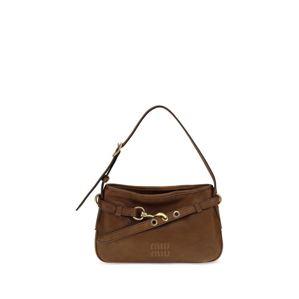Discover the Miu Miu Brown Lamb Ovis Aries Aries Shoulder Bag, a masterpiece of haute couture craftsmanship, blending timeless elegance with modern sophistication.