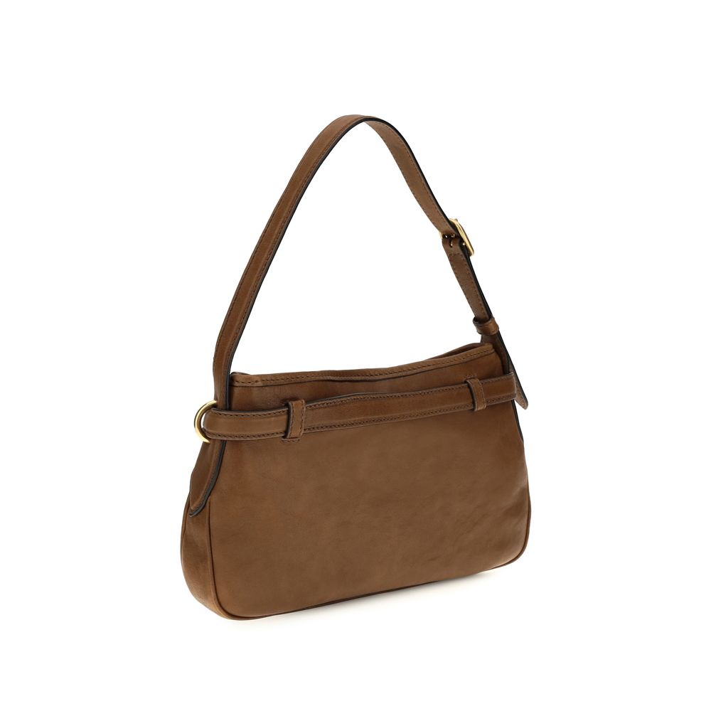 Discover the Miu Miu Brown Lamb Ovis Aries Aries Shoulder Bag, a testament to exquisite craftsmanship and luxurious elegance, perfect for the discerning individual.