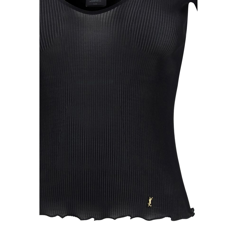 Saint Laurent Black Silk Blouse - Timeless Elegance in Silk