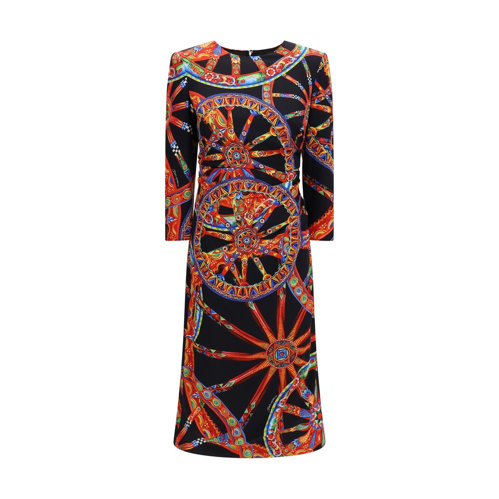Dolce & Gabbana Multicolor Silk Cocktail Dress - Timeless Elegance