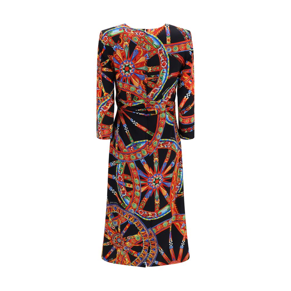 Dolce & Gabbana Multicolor Silk Cocktail Dress - Timeless Elegance