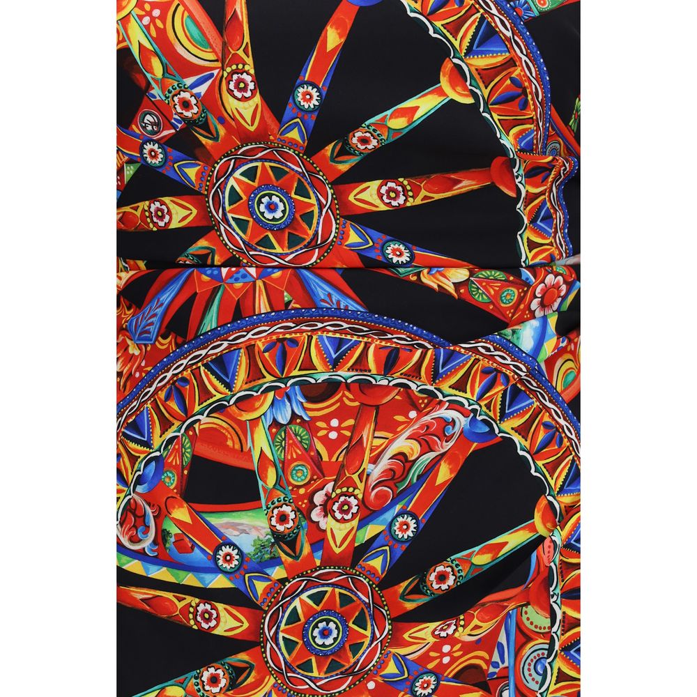 Dolce & Gabbana Multicolor Silk Cocktail Dress - Exquisite Elegance